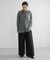 new basic　WOOL SILK WIDE PANTS