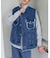 デニムフリンジベスト