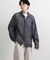 『ユニセックス』メッシュ衿付きカーディガン