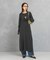ヤク混サイドスリット畦ニットワンピース
