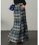 シアーチェックフレアマーメイドスカート