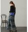 シアーチェックフレアマーメイドスカート