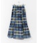 シアーチェックフレアマーメイドスカート