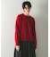 カシミヤ強縮クルーネックニット