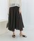 コットンシルクヘムデザインギャザースカート