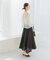 コットンシルクヘムデザインギャザースカート