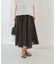 コットンシルクヘムデザインギャザースカート