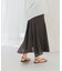 コットンシルクヘムデザインギャザースカート