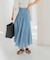 コットンシルクヘムデザインギャザースカート