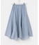 コットンシルクヘムデザインギャザースカート