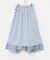 コットンシルクヘムデザインギャザースカート