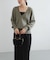 new basic　カシミヤコットンVネックチュニックニット