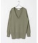 new basic　カシミヤコットンVネックチュニックニット