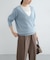 new basic　カシミヤコットンVネックチュニックニット