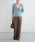 new basic　カシミヤコットンVネックチュニックニット
