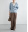 new basic　カシミヤコットンVネックチュニックニット