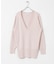 new basic　カシミヤコットンVネックチュニックニット
