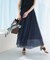 グロッシーギャザーフレアスカート
