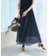 グロッシーギャザーフレアスカート