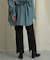 バックスリットストレートワイドパンツ