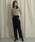 バックスリットストレートワイドパンツ