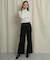 バックスリットストレートワイドパンツ