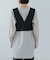 Vネックショート丈ベスト