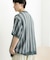 ストライプショートスリーブニットシャツ