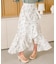 フラワープリントフリルスカート
