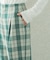 カラーチェックワイドパンツ