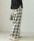 カラーチェックワイドパンツ
