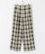 カラーチェックワイドパンツ
