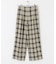 カラーチェックワイドパンツ