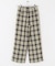 カラーチェックワイドパンツ
