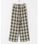 カラーチェックワイドパンツ