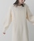 ショルダータックニットワンピース