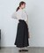 リネンライクハイウエストフレアスカート