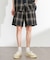 オンブレチェックイージーショートパンツ