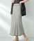 トリミングナローニットスカート