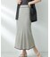 トリミングナローニットスカート