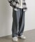 ウールライクダブルタックワイドパンツ
