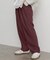 ウールライクダブルタックワイドパンツ