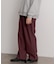ウールライクダブルタックワイドパンツ