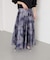 ボカシプリントロングスカート