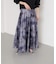 ボカシプリントロングスカート