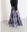 ボカシプリントロングスカート