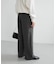 ウールブレンドワイドストレートパンツ