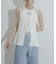 フロントリボンニットキャミソール