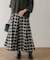 リバーシブルチェックスカート