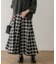 リバーシブルチェックスカート